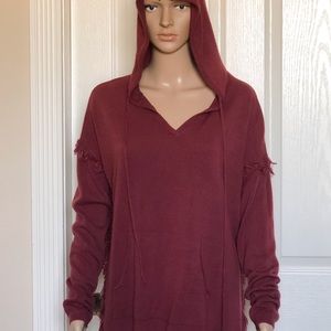 Fringed hooded shirt